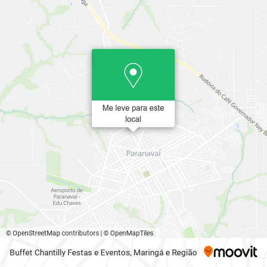 Buffet Chantilly Festas e Eventos mapa
