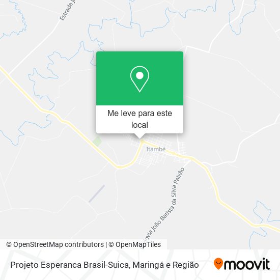 Projeto Esperanca Brasil-Suica mapa