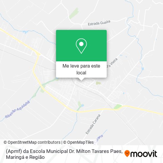 (Apmf) da Escola Municipal Dr. Milton Tavares Paes mapa