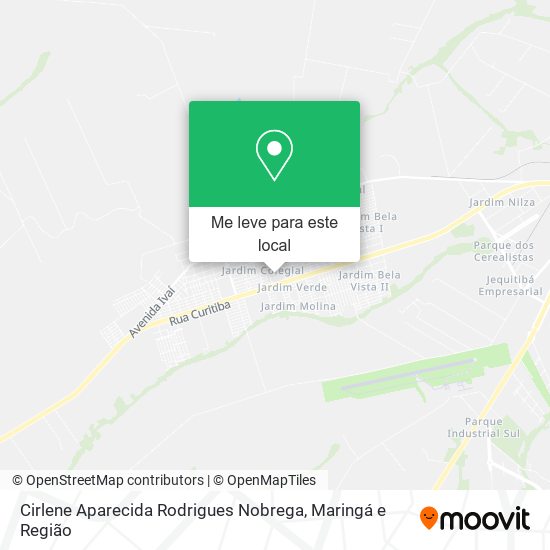 Cirlene Aparecida Rodrigues Nobrega mapa