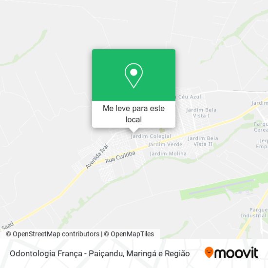 Odontologia França - Paiçandu mapa