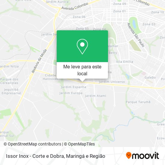 Issor Inox - Corte e Dobra mapa