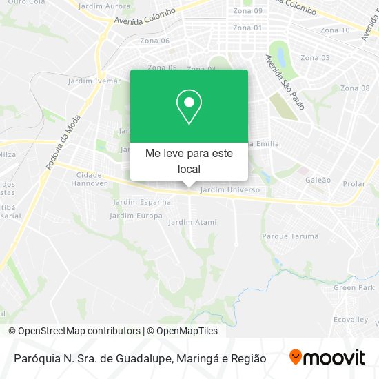 Paróquia N. Sra. de Guadalupe mapa