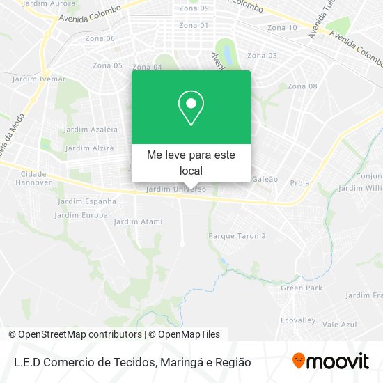 L.E.D Comercio de Tecidos mapa