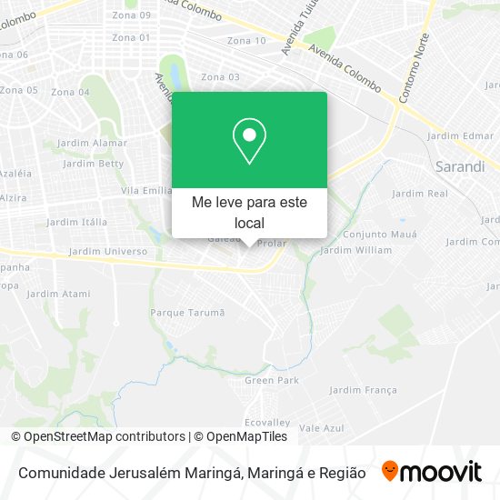 Comunidade Jerusalém Maringá mapa