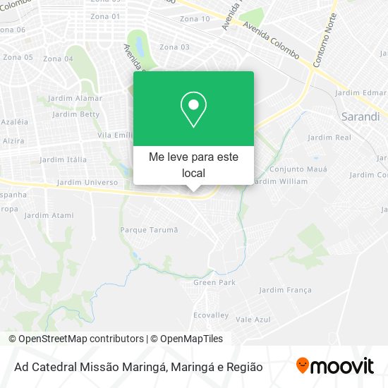 Ad Catedral Missão Maringá mapa