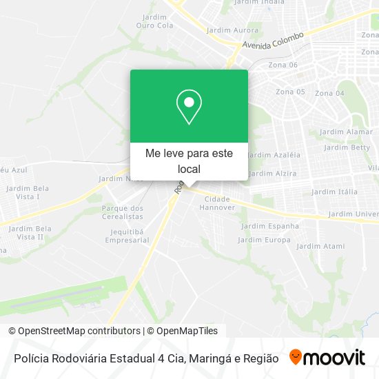 Polícia Rodoviária Estadual 4 Cia mapa