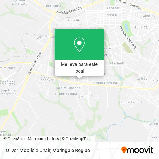 Oliver Mobile e Chair mapa