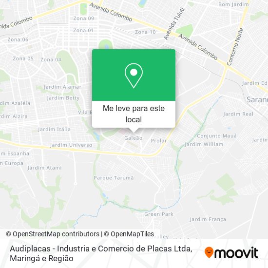 Audiplacas - Industria e Comercio de Placas Ltda mapa