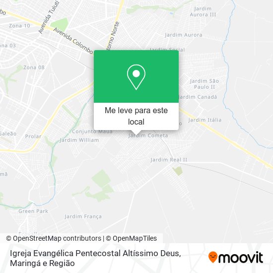 Igreja Evangélica Pentecostal Altíssimo Deus mapa