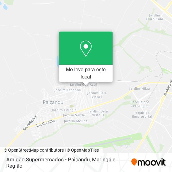 Amigão Supermercados - Paiçandu mapa