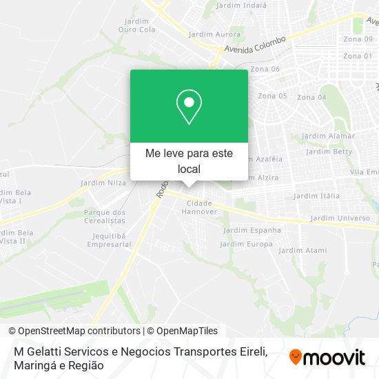 M Gelatti Servicos e Negocios Transportes Eireli mapa