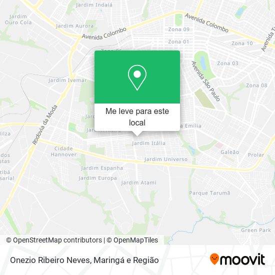 Onezio Ribeiro Neves mapa