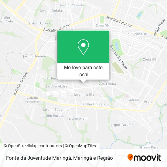 Fonte da Juventude Maringá mapa