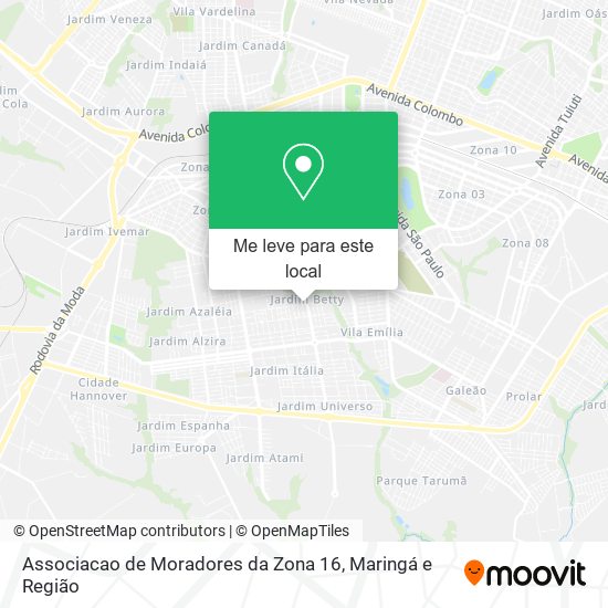 Associacao de Moradores da Zona 16 mapa