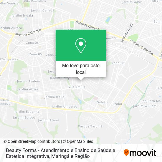 Beauty Forms - Atendimento e Ensino de Saúde e Estética Integrativa mapa