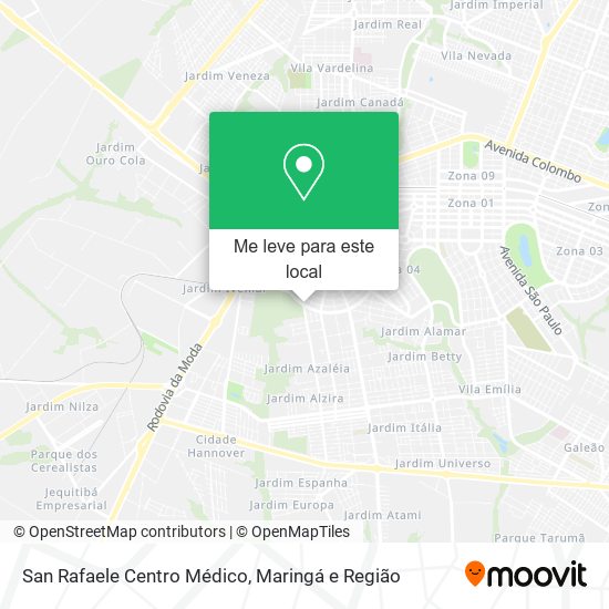 San Rafaele Centro Médico mapa