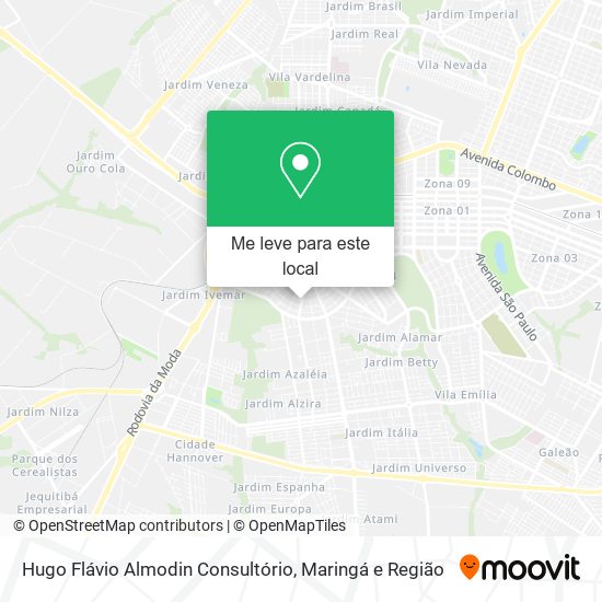 Hugo Flávio Almodin Consultório mapa