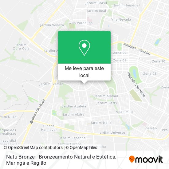 Natu Bronze - Bronzeamento Natural e Estética mapa