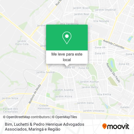 Bim, Luchetti & Pedro Henrique Advogados Associados mapa