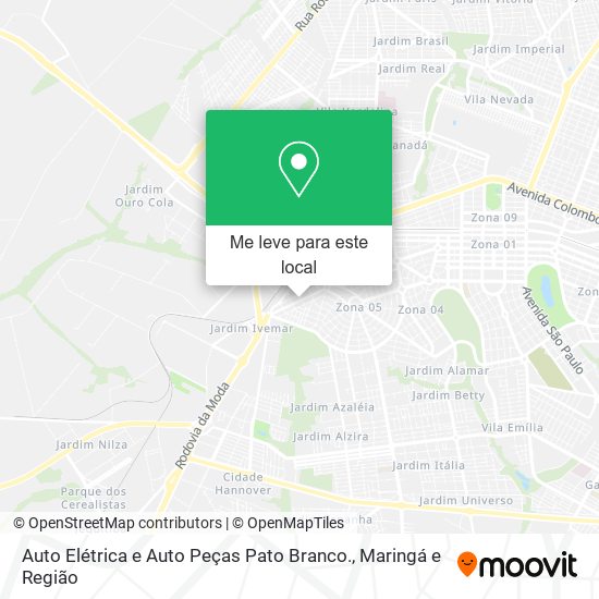 Auto Elétrica e Auto Peças Pato Branco. mapa