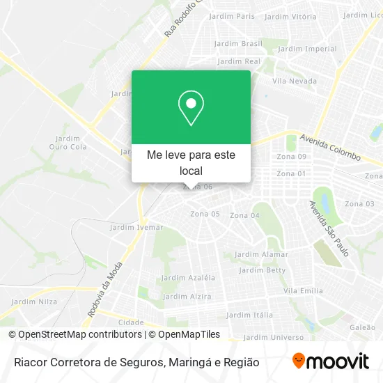 Riacor Corretora de Seguros mapa