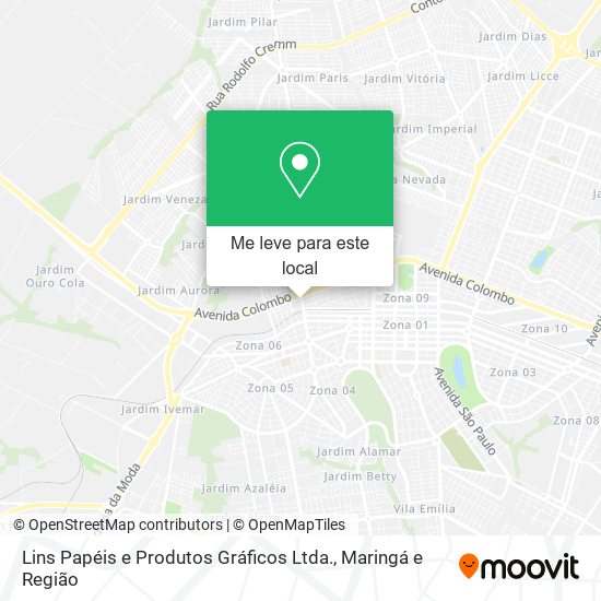 Lins Papéis e Produtos Gráficos Ltda. mapa