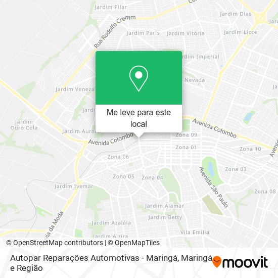 Autopar Reparações Automotivas - Maringá mapa