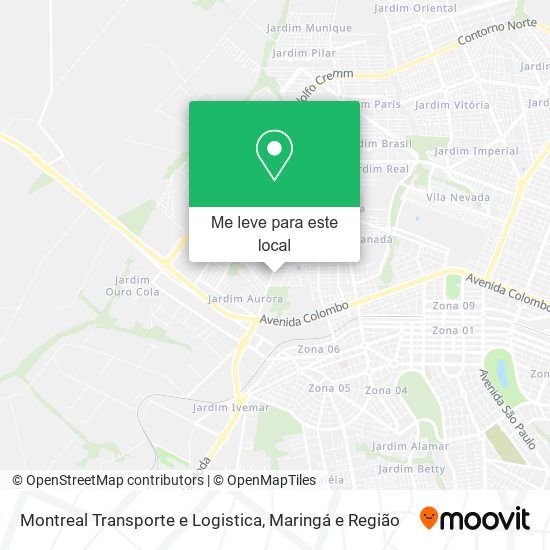 Montreal Transporte e Logistica mapa