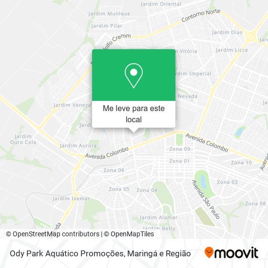 Ody Park Aquático Promoções mapa