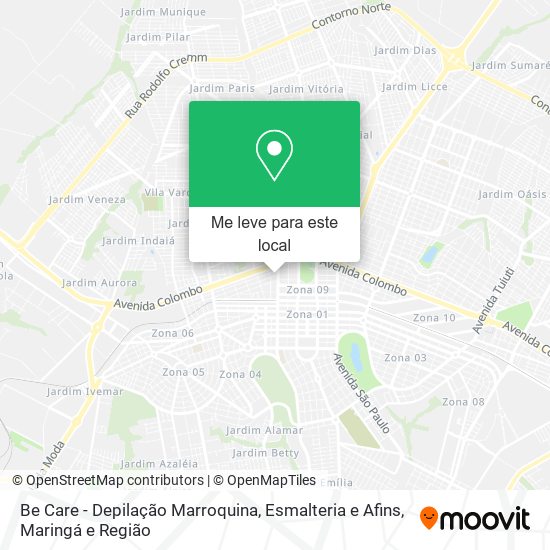 Be Care - Depilação Marroquina, Esmalteria e Afins mapa