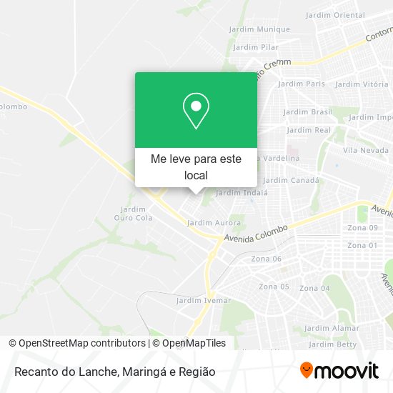 Recanto do Lanche mapa