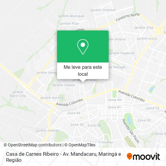 Casa de Carnes Ribeiro - Av. Mandacaru mapa