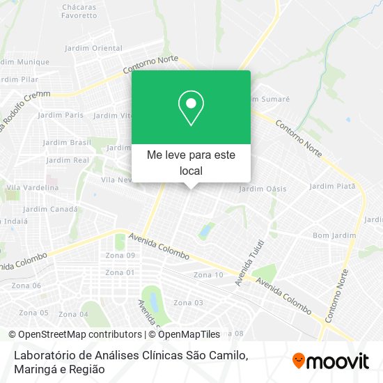 Laboratório de Análises Clínicas São Camilo mapa