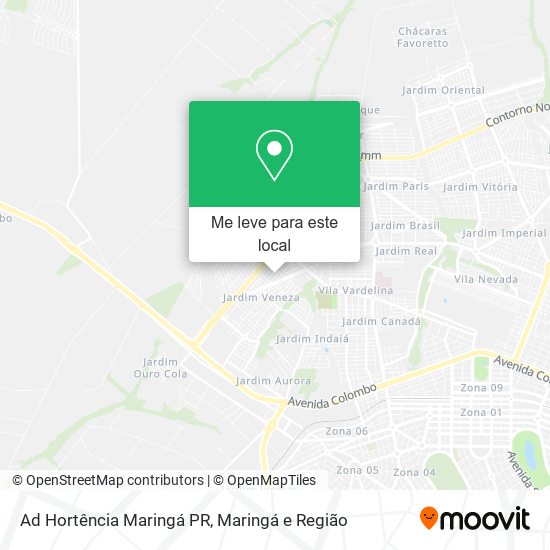 Ad Hortência Maringá PR mapa