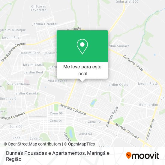 Dunna's Pousadas e Apartamentos mapa