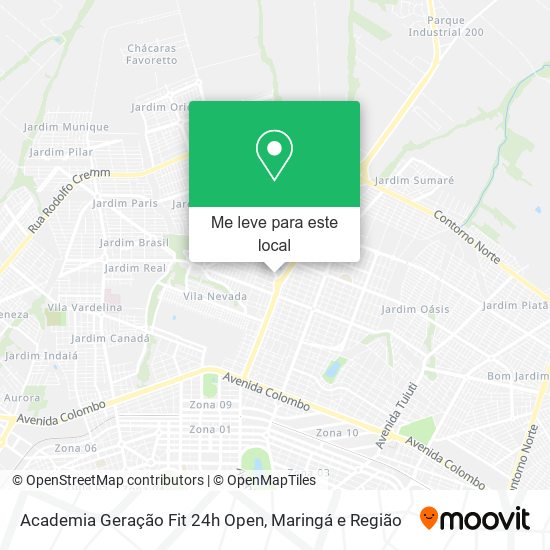 Academia Geração Fit 24h Open mapa