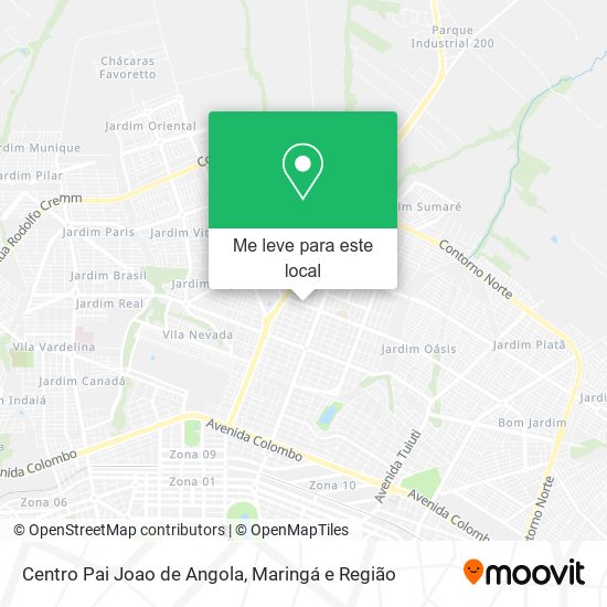 Centro Pai Joao de Angola mapa