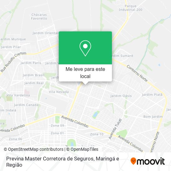 Previna Master Corretora de Seguros mapa