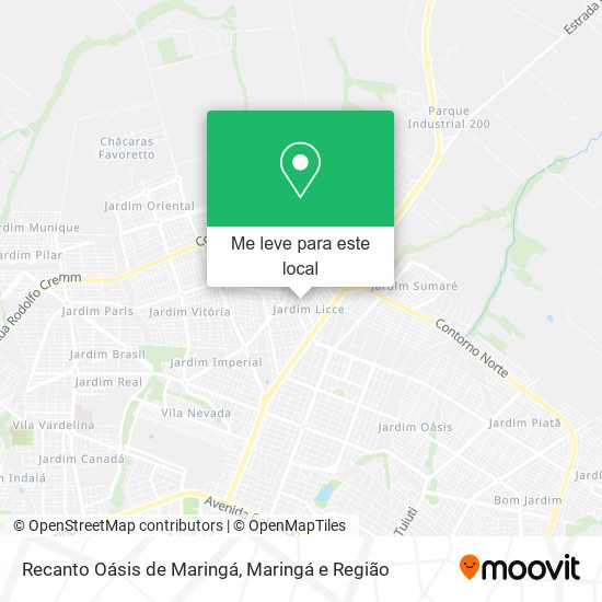 Recanto Oásis de Maringá mapa