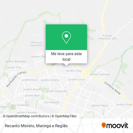 Recanto Moreto mapa