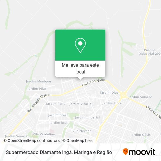 Supermercado Diamante Ingá mapa