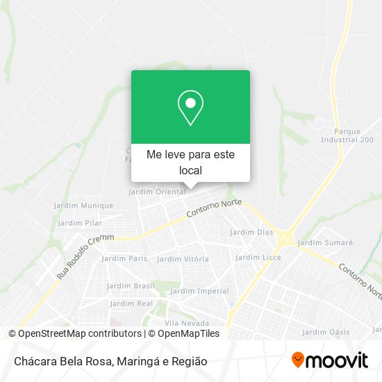 Chácara Bela Rosa mapa