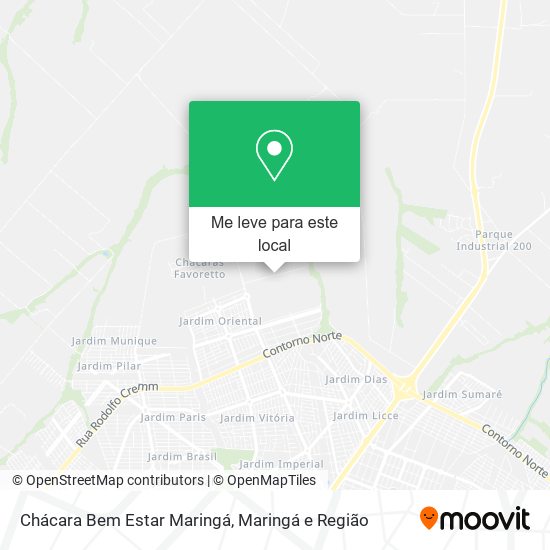 Chácara Bem Estar Maringá mapa