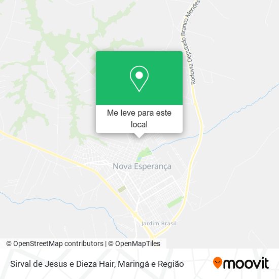 Sirval de Jesus e Dieza Hair mapa