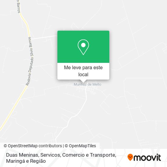 Duas Meninas, Servicos, Comercio e Transporte mapa