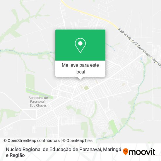 Núcleo Regional de Educação de Paranavaí mapa