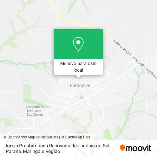 Igreja Presbiteriana Renovada de Jandaía do Sul Paraná mapa