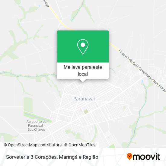 Sorveteria 3 Corações mapa