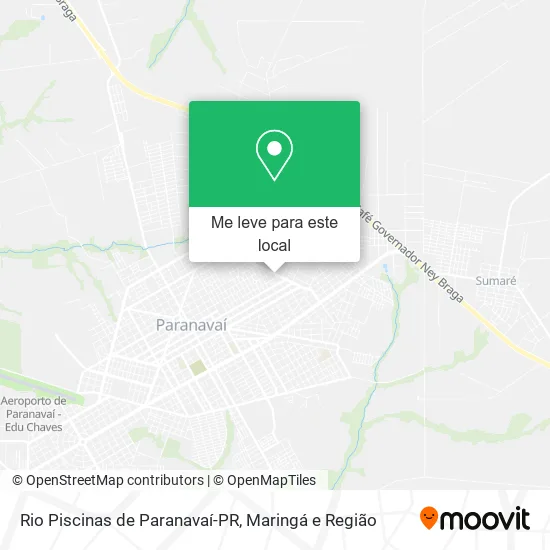Rio Piscinas de Paranavaí-PR mapa